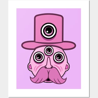 Tophat Moustache Weirdo Posters and Art